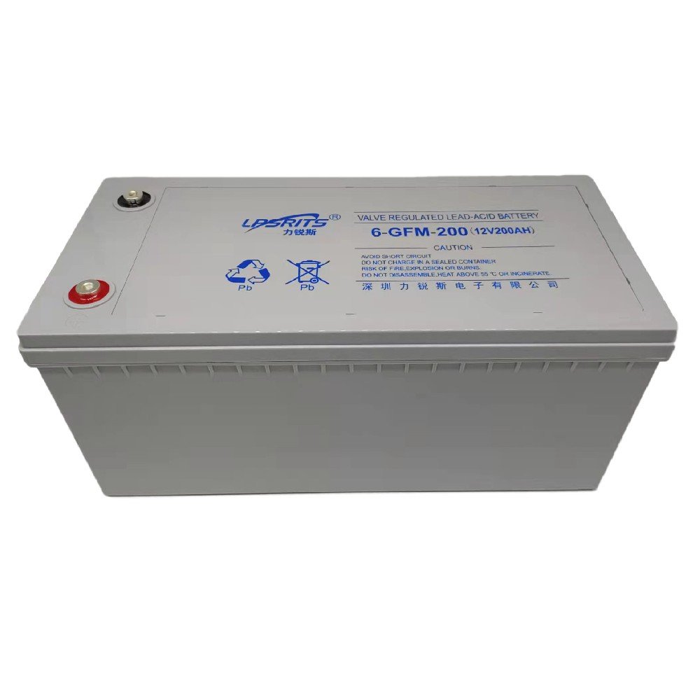 铅酸电池 6-GFM-200Ah 12V200Ah 超大容量蓄电池 正面展示 - 华南腾飞