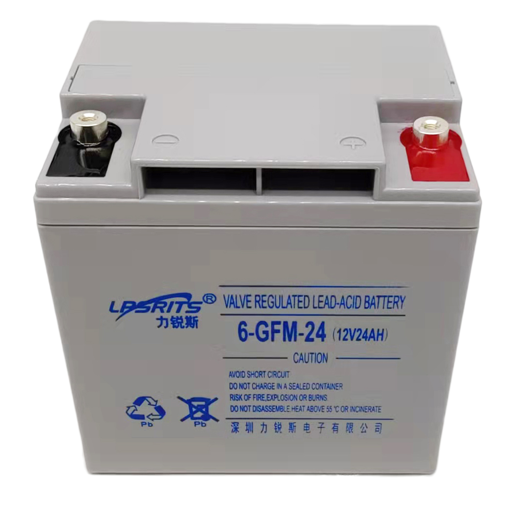 力锐斯6-GFM-24Ah 12V24Ah阀控密封铅酸蓄电池 侧面展示