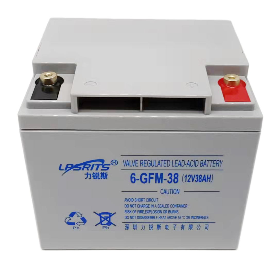 阀控式铅酸蓄电池 6-GFM-38Ah 12V38Ah 正面展示 - 华南腾飞