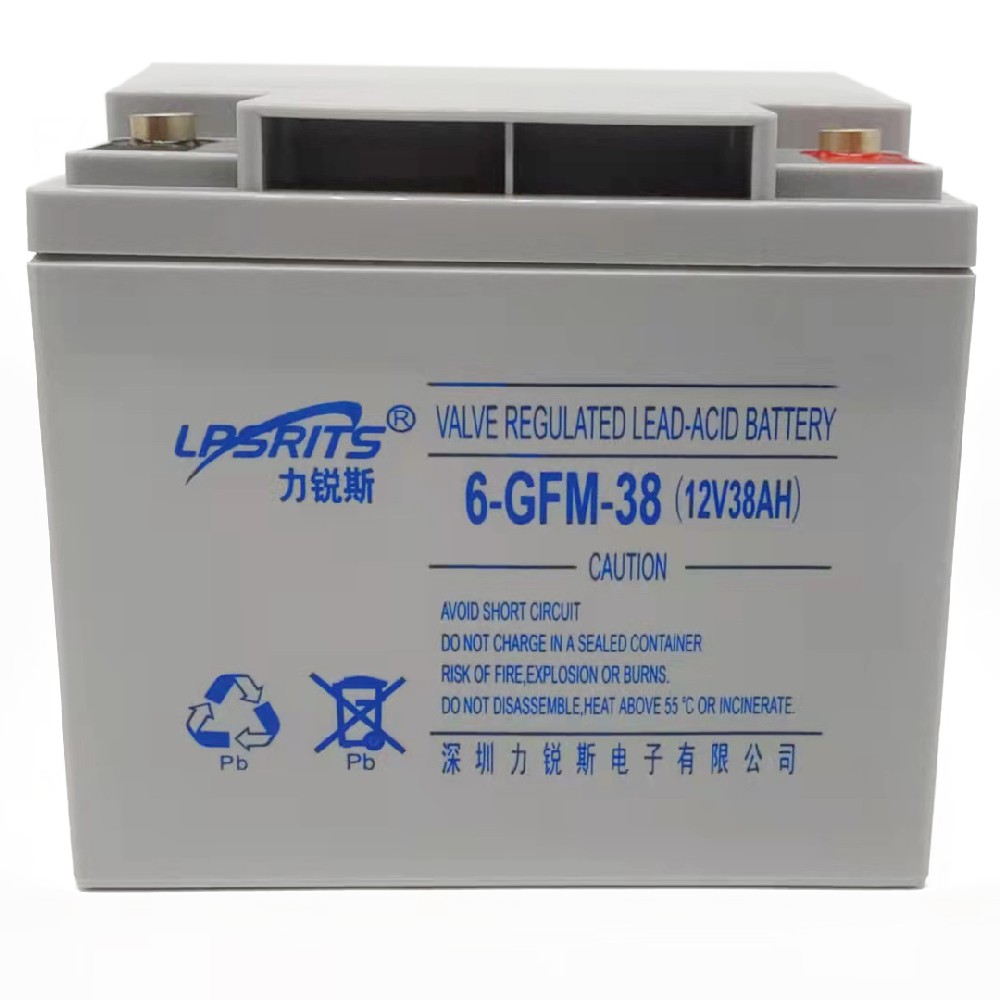 ups电池 6-GFM-38Ah 12V38Ah 侧面端子细节 - 华南腾飞
