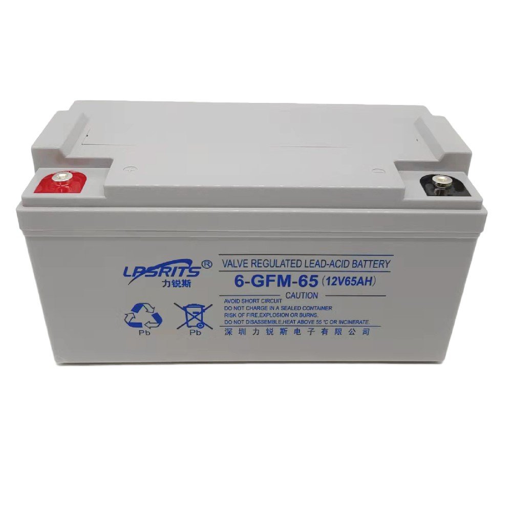 铅酸电池 6-GFM-65Ah 12V65Ah 阀控式蓄电池 正面展示 - 华南腾飞