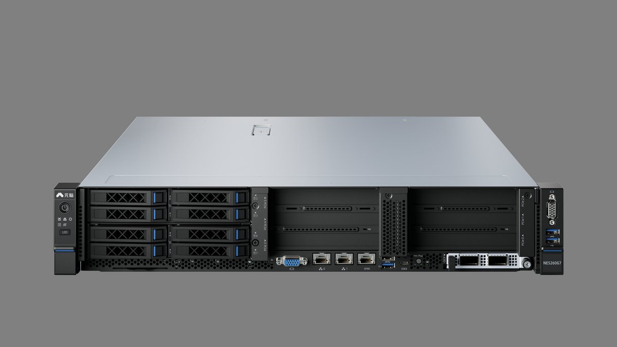浪潮信息NE5260G7 2U双路边缘服务器 正面展示 - 华南腾飞