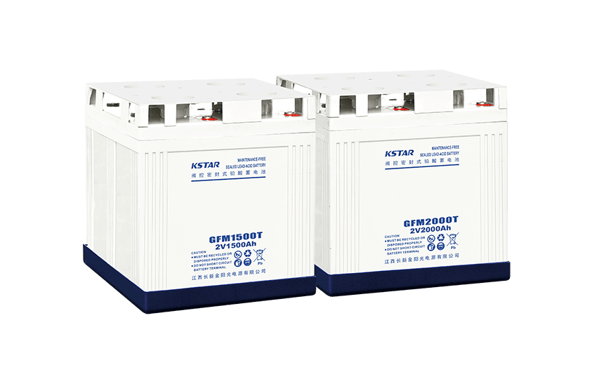 太阳能深循环铅酸蓄电池 科士达12V2V系列 正面展示 - 华南腾飞